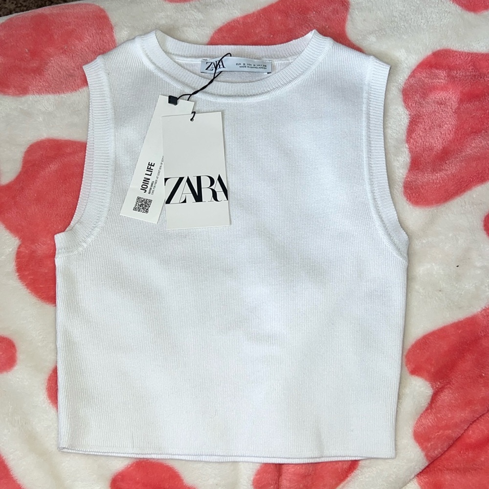 White Zara top size small